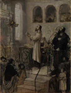 Gottlieb Maurycy Uriel d'Acosta in the Synagogue, 1877 exposition jerusalem musee israel