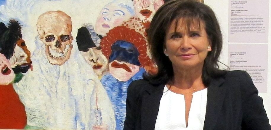 Anne Sinclair lors de l'inauguration de l'exposition "21 rue la Boétie", au Musée Maillol