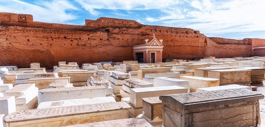 Vue du cimetière juif de Marrakech