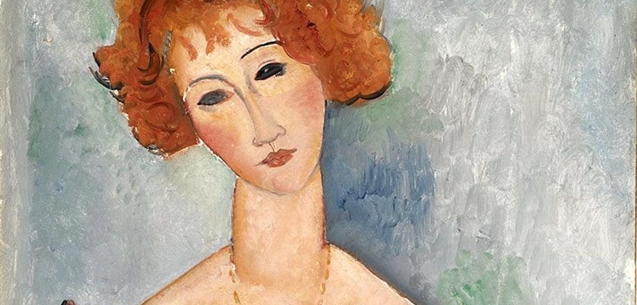 "La rousse au pendentif", de Modigliani