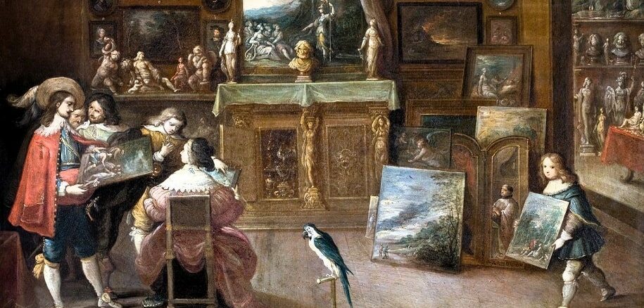 "Une visite au marchand d'art", par Frans II le Jeune Francken, 1625.